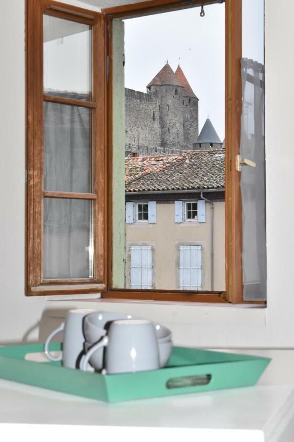 Les Gites De Laure - L'Or Vert, Appartement Avec Vue Sur Le Chateau, Parking Prive, Climatisation, Netflix, A 160 M De La Cite Medievale Carcassonne Exterior foto